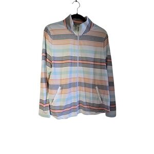 Talbots Womens Striped Multicolor Cotton Jacket